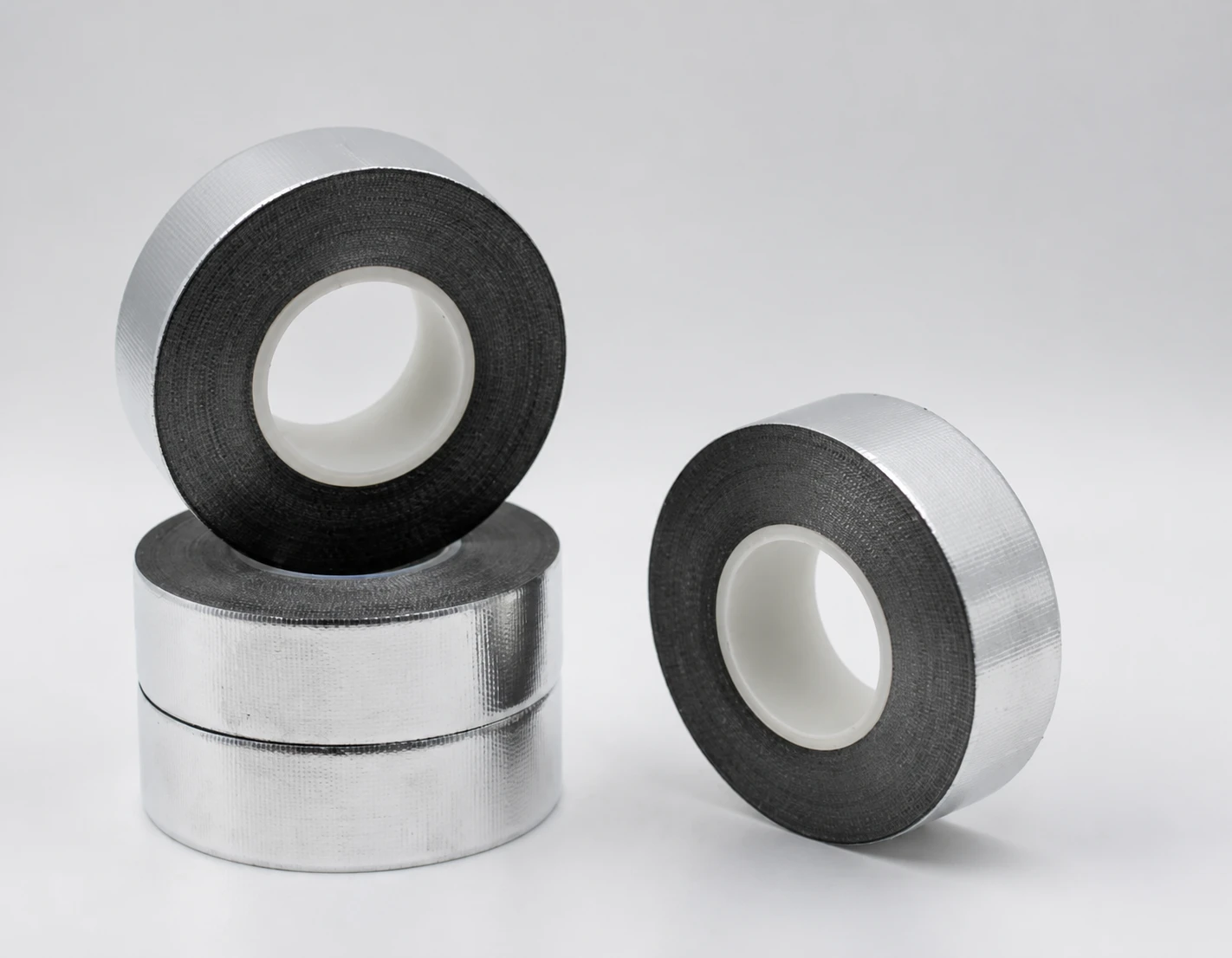 Silver aluminum foil tape rolls