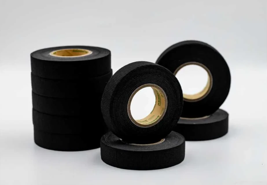 Black fleece wire harness tape rolls